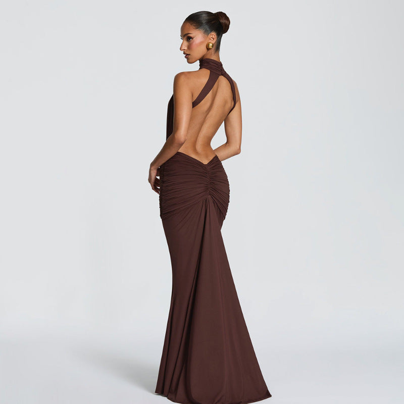 Backless Waist Cutout Slinky Mara Dress