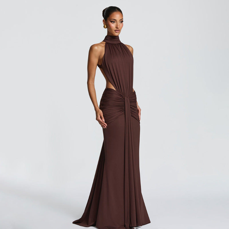 Backless Waist Cutout Slinky Mara Dress