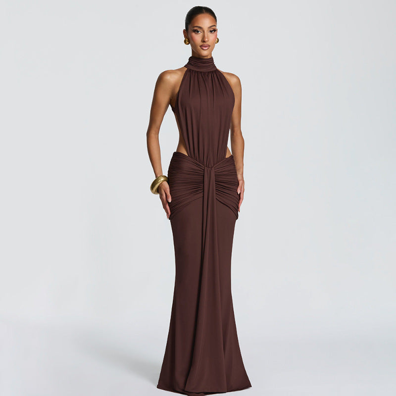 Backless Waist Cutout Slinky Mara Dress